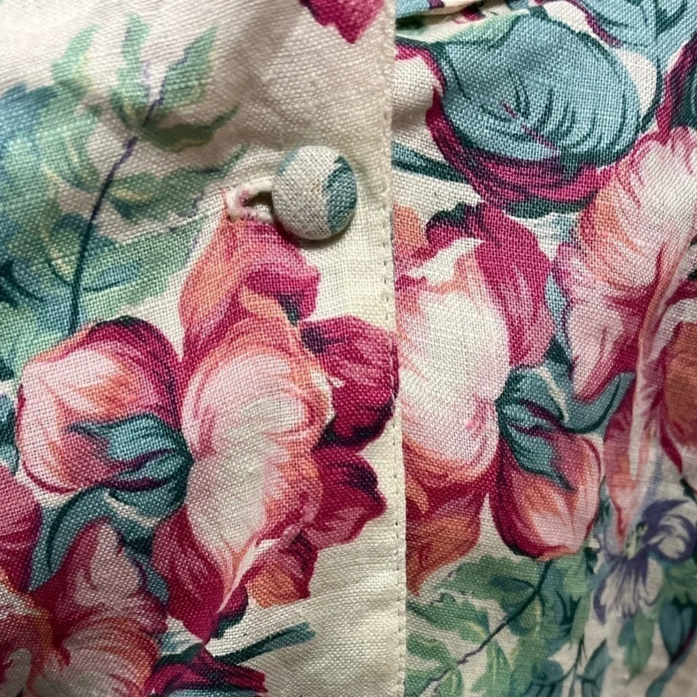 Components Susan Bristol vintage cottagecore prairie floral print linen 2-piece.